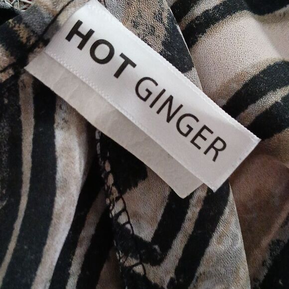 Hot Ginger black gray tan sleeveless dress Sz 3X NWOT - Picture 5 of 6